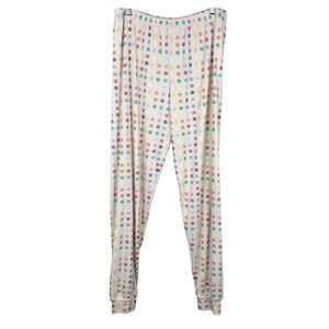 Polkadot England Pajama Pants Lounge Joggers Soft Colorful Women's L
